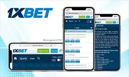 1xBet mobile app interface main menu Android iOS betting dashboar