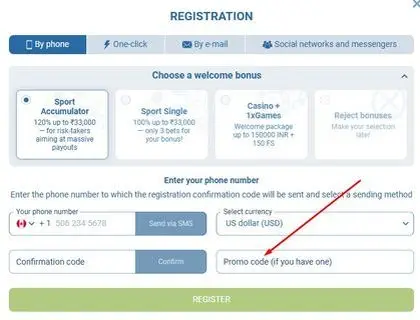 1xBet promo code no deposit bonus explained how it works