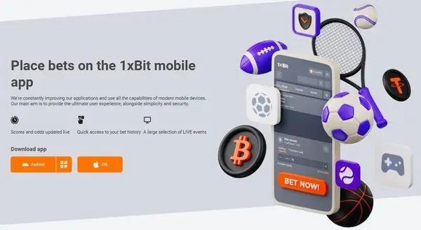 1xBit mobile access for crypto betting through apk based wallet friendly setup