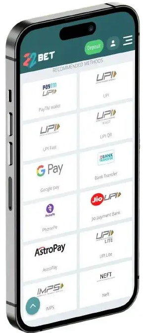 Mobile wallet options in 22Bet app for deposits and withdrawals