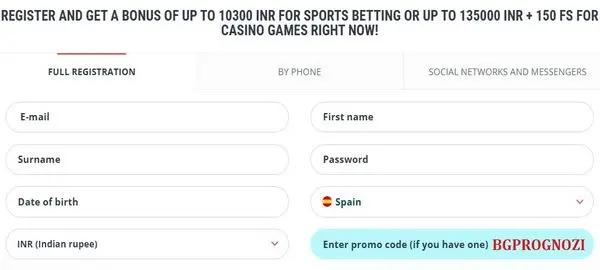 22Bet promo code for bonus activation and registration