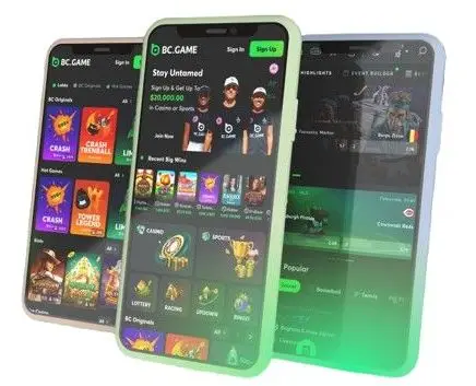 BC Game mobile Navigations fore application
