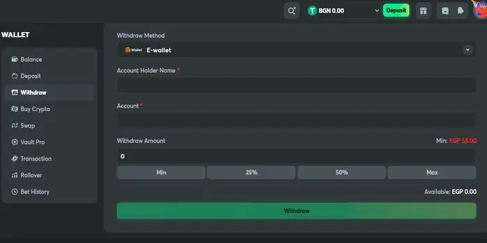 BC.Game Crypto Withdrawal