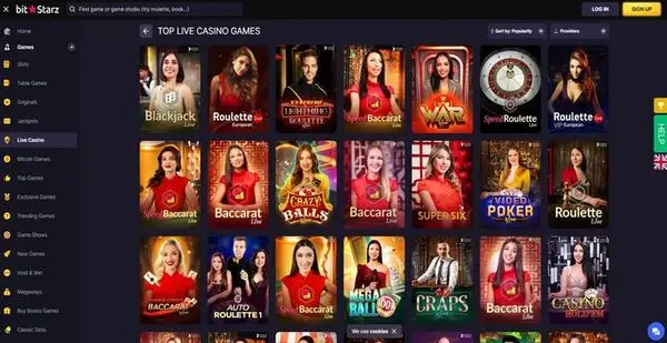 BitStarz live casino with VIP tables and professional dealers