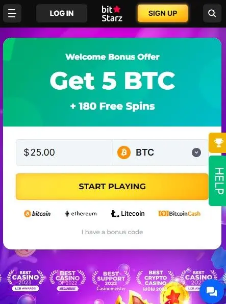 BitStarz mobile casino interface optimized for fast PWA performance