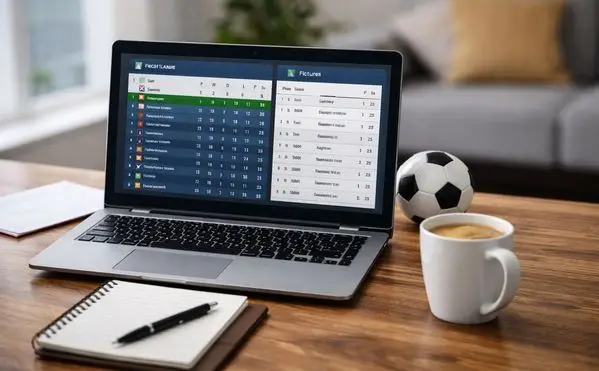 Statistical matrix of football league performance 2026