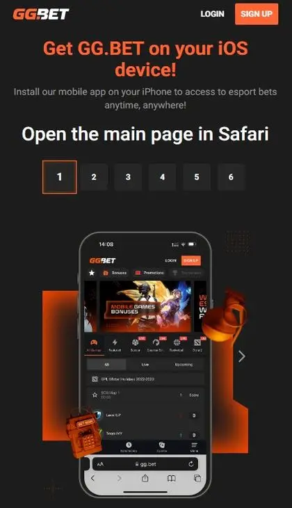 Pwa version of ggbet running on ios home screen with native like behavior