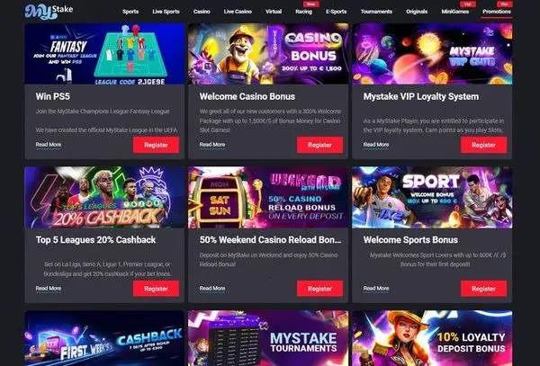 MyStake bonus overview focused on mini games and crypto rewards