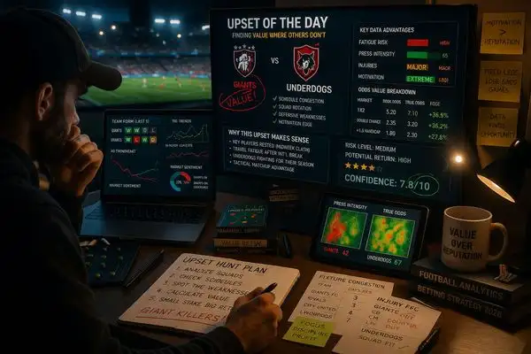 Football analyst checking team squads, fixture congestion, and favorite weaknesses before a match