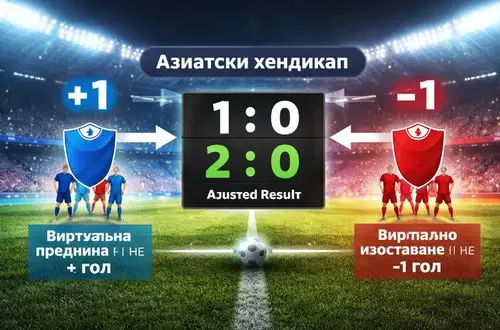 Визуализация на азиатски хендикап чрез голова разлика и оценка на вероятности