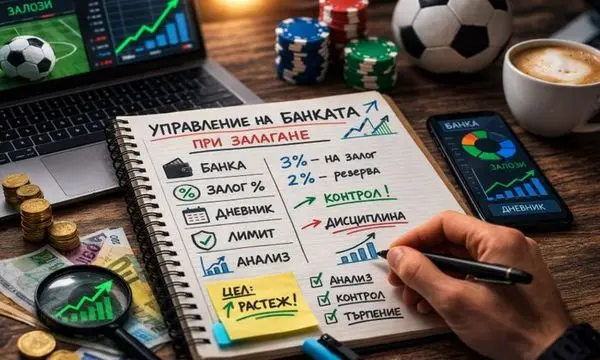 Разпределение на банкрол при спортни залози и контрол на капитала