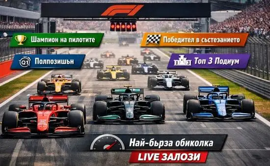 Стартова решетка във Формула 1 с пилоти преди началото на състезание от Гран При